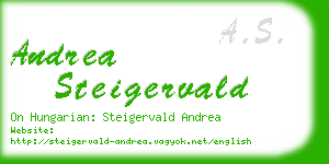 andrea steigervald business card